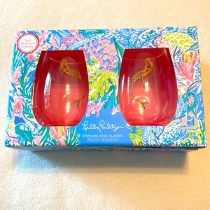 Lilly Pulitzer Mermaids 🧜‍♀️ Cove Wine Glasses